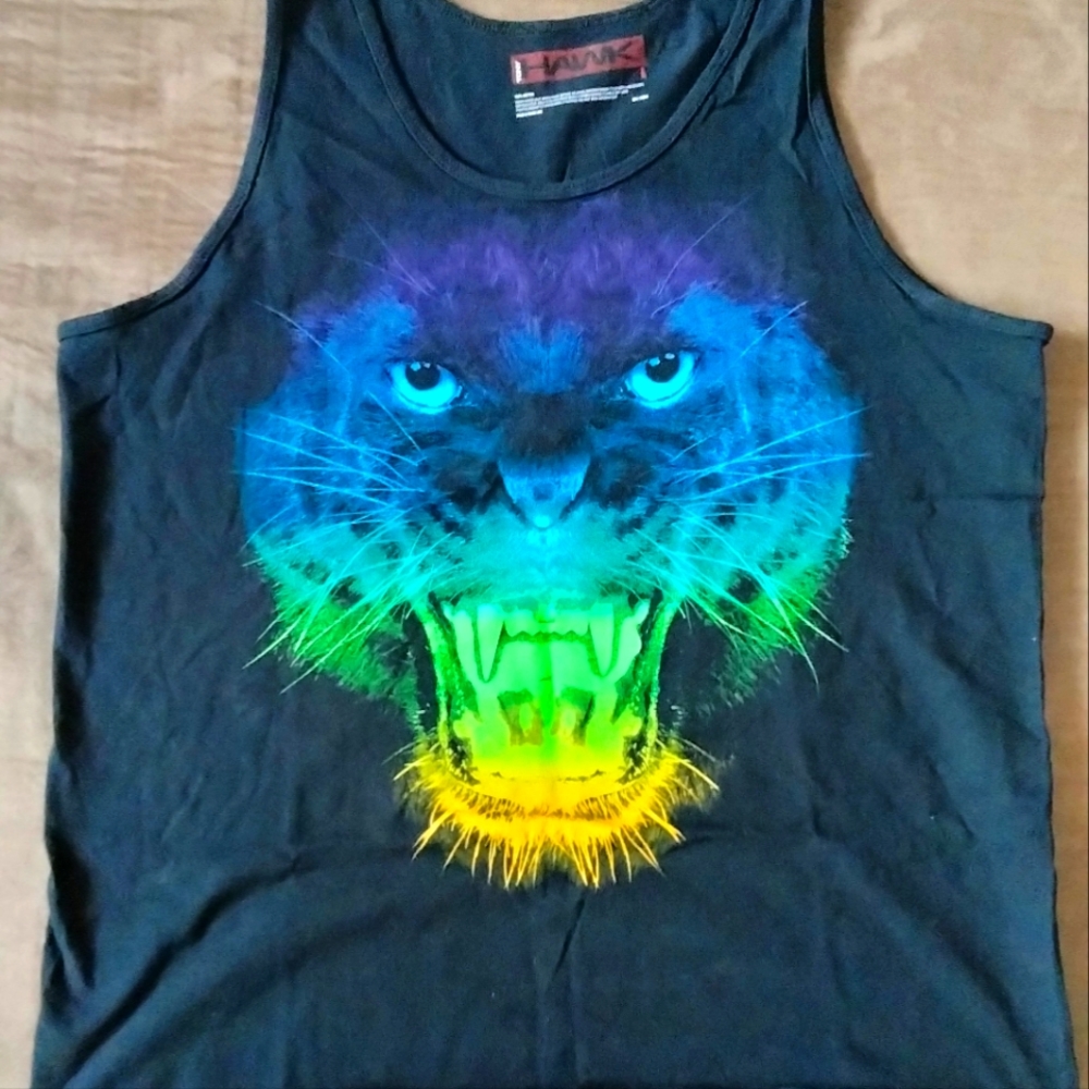 Black Tiger Graphic Tony Hawk Tank Top
